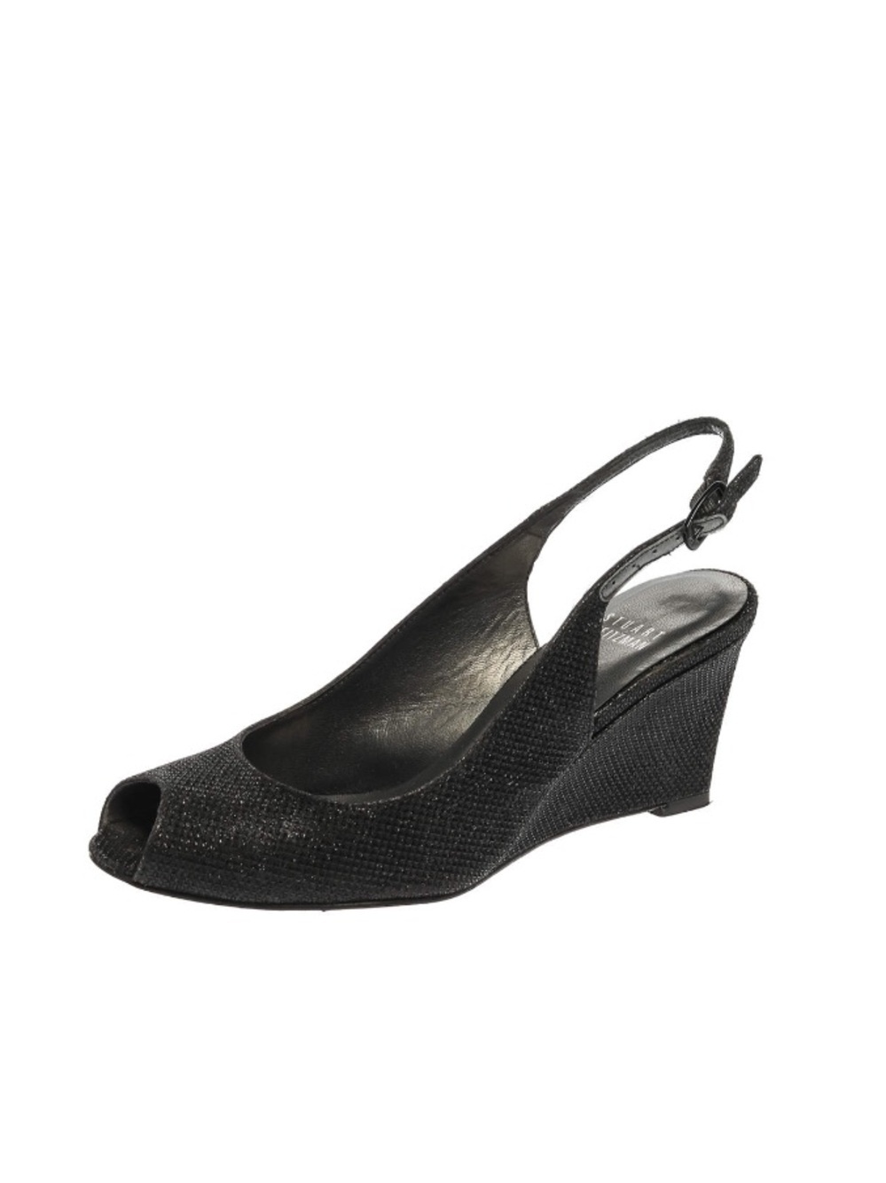 Stuart Weitzman Textured Wedge Heels Slingback Sandals Size 8.5 - Picture 1 of 7